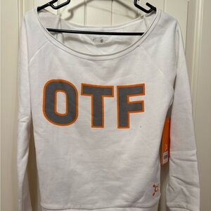White off the shoulder Orangetheory Sweatshirt